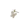 Wholesale Lips Stud Earrings For Women Copper With Zircon Inlay Bezel Setting Electroplated Gold 925 Sterling Silver Posts