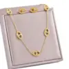 Wholesale Luxurious Oval Sweater Chain Necklace For Women, 3 Pieces Set