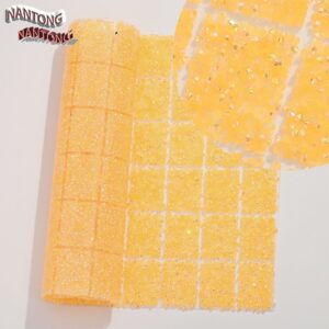 6 light orange / Flat bottom round hot diamond hot melt square adhesive sticker [full piece 24*40cm small square 3*4cm]