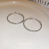 oly-731764e5b296a62ffd108ad8ea6e24a0 Wholesale French style metal circle earrings plain earrings trendy niche design unique temperament earrings for women