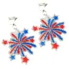 oly-731c88e5ba75bdd13593482f40cb2e5b Wholesale July 4th Ladies Children's No Piercing Ear Cuff Acrylic Firework Earrings Simple Geometric Pattern Jewelry Accessories