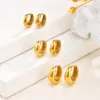 Wholesale PVD Coated Real Gold Plated 18K Gold U Shape 304 Stainless Steel IG Style Simple Style Waterproof Non Tarnish Earrings