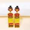 Wholesale Acrylic Turkey Earings Colorful Cartoon Letter Design Party Style Thanksgiving Day Women's Fashion Jewelry Accessories