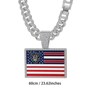 Silver with 60cm Cuban Link Chain
