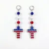 Wholesale Handmade Ethnic Style Acrylic Cross Earrings With 304 Stainless Steel Ear Pins For Women