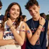 Wholesale Temporary Waterproof Tattoo Sticker American Independence Day Flag Design One-time Use Party Gift Synthetic Material