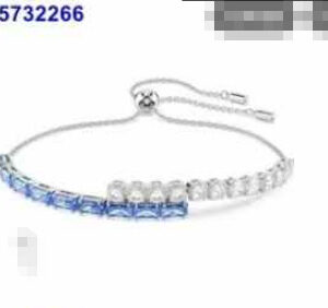 White and blue intertwined bracelet