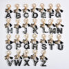 Wholesale resin black English letter car key chain pendant butterfly pendant tassel key chain decoration