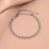 Wholesale Simple Style Leaf 304 Stainless Steel 18K Gold Plated Bracelets In Bulk