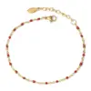 Wholesale 304 Stainless Steel Geometric Enamel Plating Cable Chain Bracelets