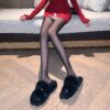 Wholesale Jacquard Silk Stockings Red Love Red Dot Valentine's Day Sexy Black Silk Jacquard Pantyhose Spring and Summer Women