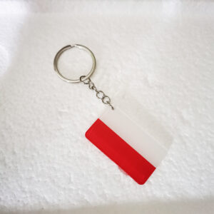 Polish flag keychain