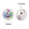 Wholesale easter bunny printed round bead letters resurrection egg cartoon beaded diy mobile phone chain keychain beads