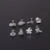 Wholesale 316L Stainless Steel Copper Ear Cartilage Rings & Studs Geometric Waterproof Non Tarnish Surgical Steel Women'S