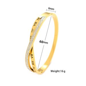 Roman numeral criss-cross strap gold / 18K vacuum plating