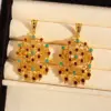 Wholesale Inlaid Zircon Fashionable Earrings Hollow Tassel Earrings Exotic Style Women's 696 Hypoallergenic Brass