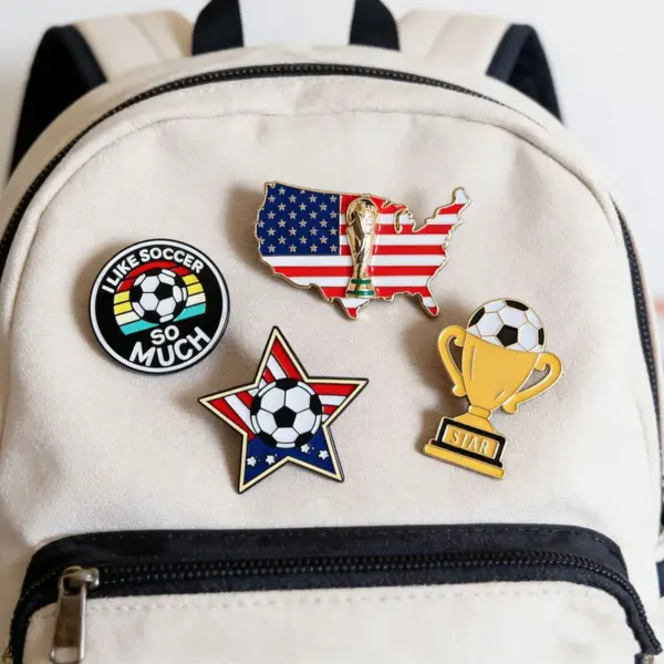 Wholesale American Flag Pin In Zinc Alloy With Enamel Finish, Perfect For Football World Cup