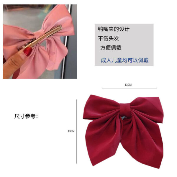 oly-74126538edaa38032f87580118995428 Wholesale pure color temperament bow hairpin college style Japanese JK ponytail clip duckbill clip girl hair accessories