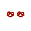 Wholesale 1 Pair Elegant Simple Style Commute Geometric Heart Shape Lines Enamel Inlay Brass Enamel 24K Gold Plated Ear Studs