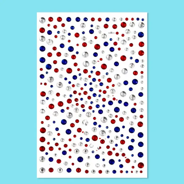 Wholesale Simple Style Acrylic Star Nail Patches For Independence Day, Nail Decals For Festive Nail Art
