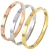 Wholesale Waves Inlay Bangle For Women In Steel Color Titanium Steel With Rhinestones