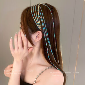 oly-745e5dd54361afa159797eae31dd54ec Wholesale Fashion personality diamond tassel multi-layer hairband exaggerated design headband niche high-end hair accessories wholesale women