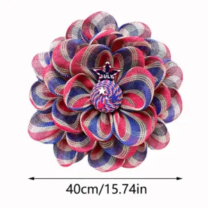 Mesh Sunflower Independence Day Wreath