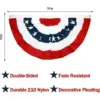 oly-7463f44d690b2376f533f6281c5e7ee8 Wholesale 4th Of July Independence Day Decorations Foldable Semi-Circular Flag Outdoor Courtyard Arrangement Fan-Shaped Polyester Simple