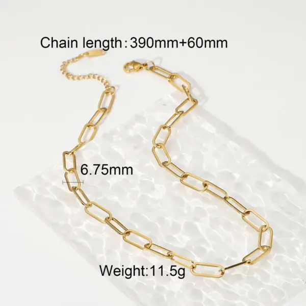 oly-7464c6ea69eea54cb6c813564cb1a863 Wholesale PVD Coated Real Gold Plated Return Stainless Steel Titanium Steel Simple Style Waterproof Non Tarnish 304 Stainless Steel Pendant Necklace