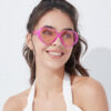 Wholesale  Valentine's Day large frame peach heart fashion sunglasse seaside vacation sun protection sunglasses