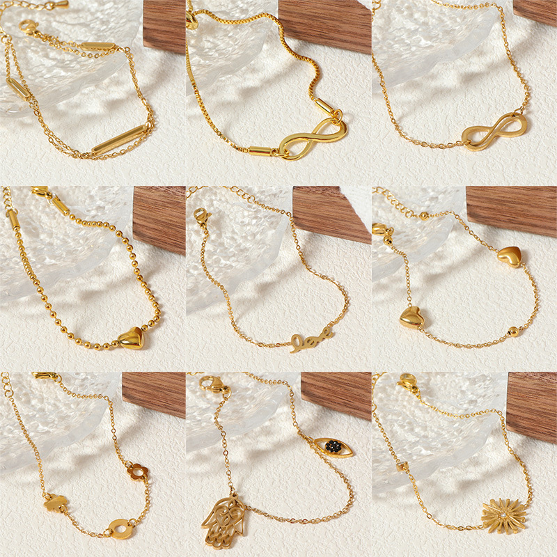Wholesale Fashion all-match non-fading titanium steel bracelet women's European and American new 18K gold stainless steel love bracelet high sense