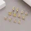 Wholesale Irregular Stud Earrings For Women Featuring Copper Material With Electroplated Gold And Artificial Pearl Inlay