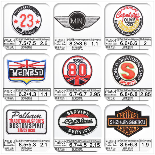 oly-74814d2da2ac635645d382587183782c Wholesale Tide Cool Cow Jeans Hat Clothes Decorative Sticker Cloth Decal Black Back Embroidery Standard Repair Patch Handmade Patchwork Accessories