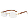 Wholesale Fashionable Sunglasses for Men, Ultra-Clear Rimless Sunglasses, Marine Lenses, Diamond-Cut Edges, Trendy Wholesale 7533