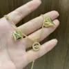 Wholesale Jewelry Elegant MOM Heart Shape Copper Zirconia 18K Gold Plated Inlaid Zircon Pendant Necklace Cable Chain Twisted Rope Chain