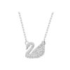 Wholesale Alloy Evil Eye Necklace, Lively Swan, Dancing Heart Clavicle Chain Pendant