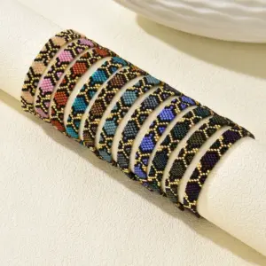 Wholesale British Style Ice Cream Beading Bracelet For Women In Coffer Color With Handmade Glass Chain And Artificial Crystal Inlay