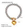 Wholesale PVD Coated Real Gold Plated 18K Gold Heart Shape 304 Stainless Steel Simple Style Classic Style Waterproof Non Tarnish 304 Stainless Steel Bracelets