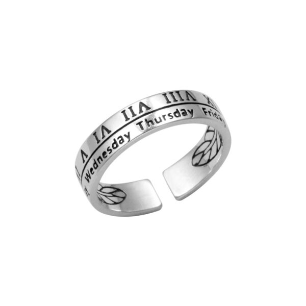 Wholesale Roman Numeral Ring for Women Trendy Cool Style Men's Index Finger Ring  Valentine's Day Gift to Girlfriend Couple Ring