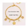 oly-74d9f33e32d68c809c1391c40c0ecdb5 Wholesale Star Waterproof Couple Bracelets In 304 Stainless Steel With 18K Gold Plated Finish And Zircon Inlay On Snake Chain