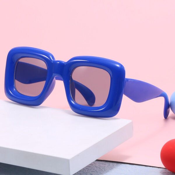 oly-74da2297e22c28957a991381f19e588e Wholesale Candy color inflatable children's sunglasses fashion trend expansion square baby sunglasses funny glasses