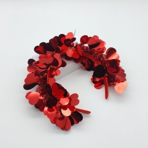 Heart sequined headband
