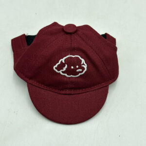 Burgundy puppy embroidery