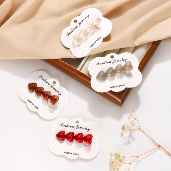 oly-74ed3a3f28410b6fa597430cf9534e87 Wholesale Valentine's Day Sweet Heart Hairpin Side Clip Bangs Clip High-End Hairpin Duckbill Clip Hair Accessory