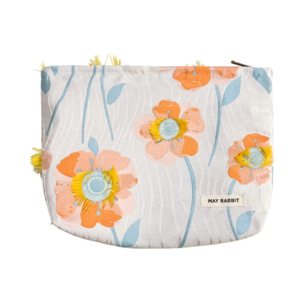 Wholesale retro embossed flower high quality cosmetic bag large capacity canvas bag female liner bag