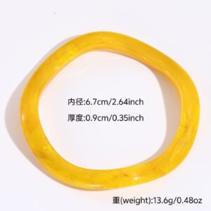 31# bracelet - yellow - irregular - narrow face 3