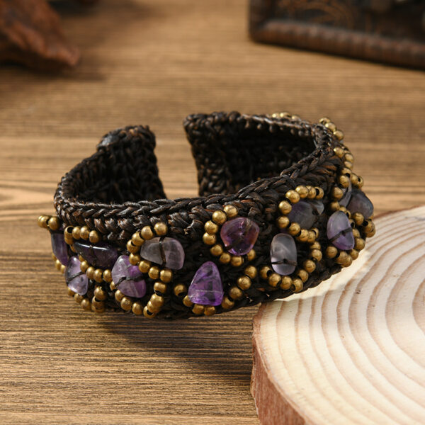 oly-753239372af4c0578d9f92bde0927a66 Wholesale Heavy Woven Ethnic Style Natural Stone Bracelet Bohemian Retro Exoticism Women's Personalized Xizang Bracelet Accessories
