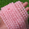 Wholesale Natural Rose Quartz powder Crystal loose beads hibiscus crystal stone head jewelry accessories DIY bracelet
