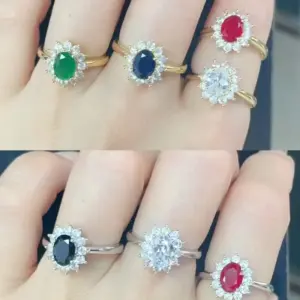 Wholesale 1 Pc/Package IG Style Modern Style Simple Style Oval Polishing Plating Inlay Copper Zircon 18K Gold Plated White Gold Plated Open Rings