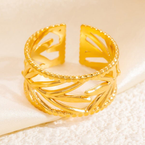 Wholesale stainless steel ring niche design open titanium steel ring jewelry rings